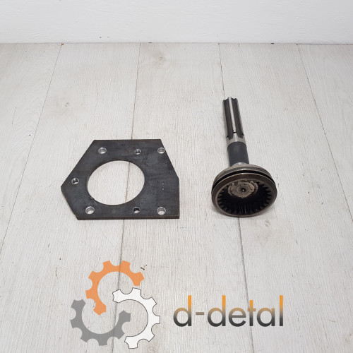 Комплект вал + плита под стартер ЮМЗ (Усиленая)