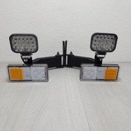 Кронштейн крепления поворотов з LED фонарями (Ф-402 led)  и фарами LED (Малютка)