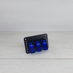 3-позиционный переключатель 12 В с подсветкой и крышкой. 3-контактный переключатель SPST.