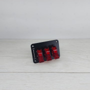 3-позиционный переключатель 12 В с подсветкой и крышкой. 3-контактный переключатель SPST.