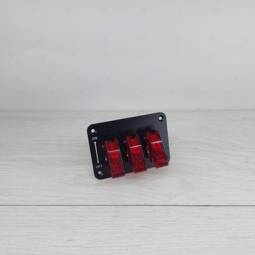 3-позиционный переключатель 12 В с подсветкой и крышкой. 3-контактный переключатель SPST.
