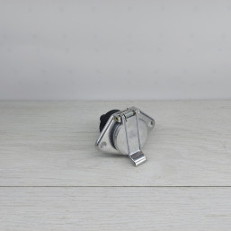 Разъем электропитания на прицеп РОЗЕТКА 7 ножек 24 В/12 В алюминий + медные контакты с защитным резиновым чехлом