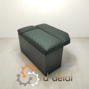 Сидение пассажирское МТЗ с накладкой на крыло (черный ромб, зеленая нить)