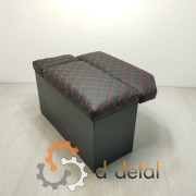 Сидение пассажирское МТЗ с накладкой на крыло (черный ромб, красная нить)