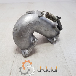 Патрубок переходной впускного коллектора МТЗ с заслонкой