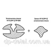 Уплотнитель стекла НТ-10 + замок НТ-8 (1 метр) профиль резиновый