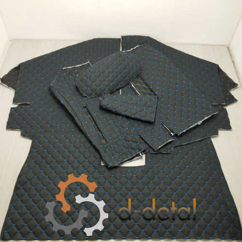  Шумоизоляция кабины ЮМЗ-6 КЛ ручник на полу (1985-1992) черный ромб синяя нить