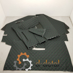 Шумоизоляция кабины ЮМЗ-6 КЛ ручник на полу (1985-1992) черный ромб зеленая нить