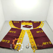 Шторы в кабину для трактора МТЗ ( большая кабина) полная комплект бордовые