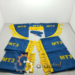  Шторы для трактора МТЗ (большая кабина) полный комплект синие