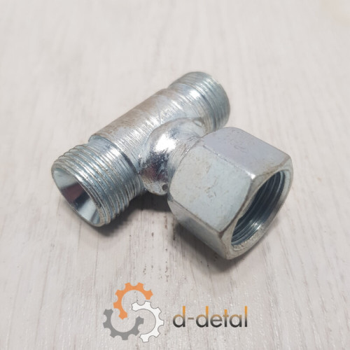 Штуцер соеденительный S24 тройной с гайкой (М20*1,5) Г24 (М20*1,5) - (М20*1,5)